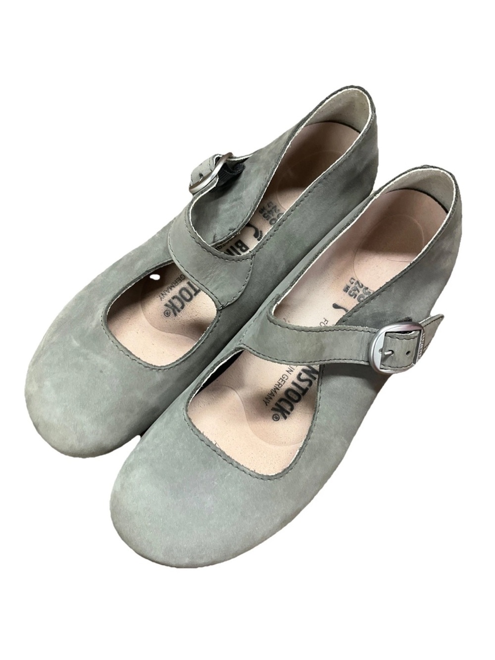 BIRKENSTOCK Mantova Mary Jane Taupe Suede Womens Size US 7 EU 38 GREAT SHAPE
